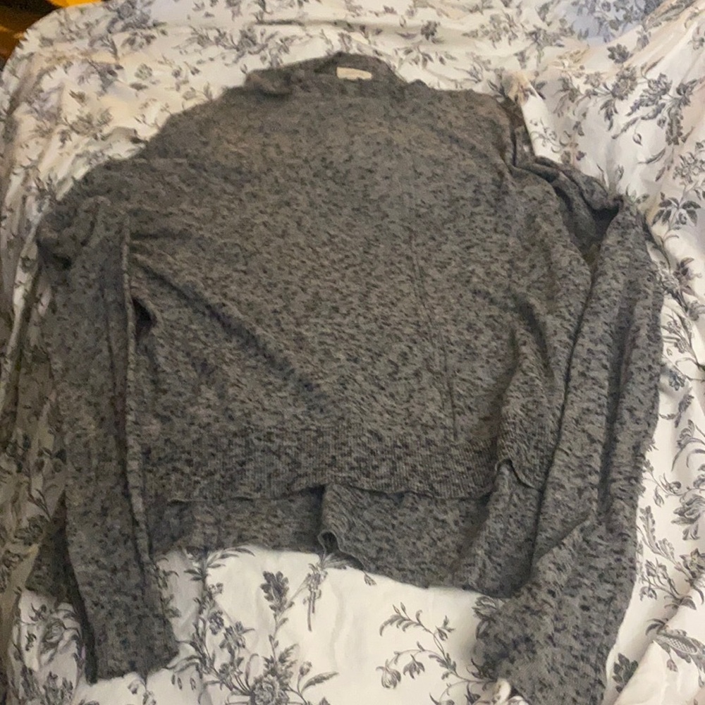 Aritzia/Wilfred grey/blue spec stretch Oversize sweater, size LG